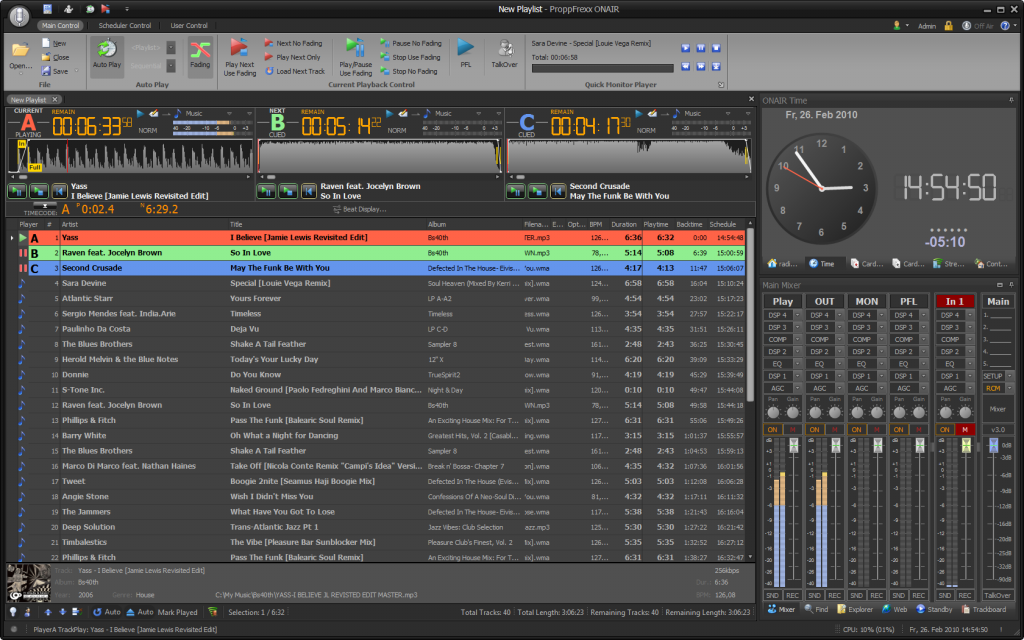 Proppfrexx on air radio automatiserings programma playout