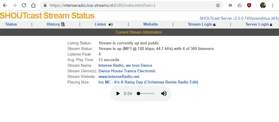 Nieuwe versie SHOUTcast nu met werkende https (SSL) stream