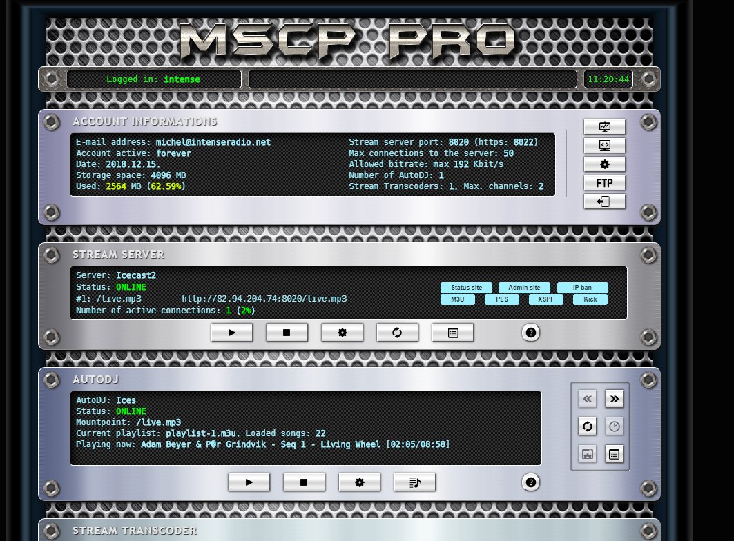 MSCP Pro + Livestreams.nl SHOUTcast Icecast HTTPS Centovacast