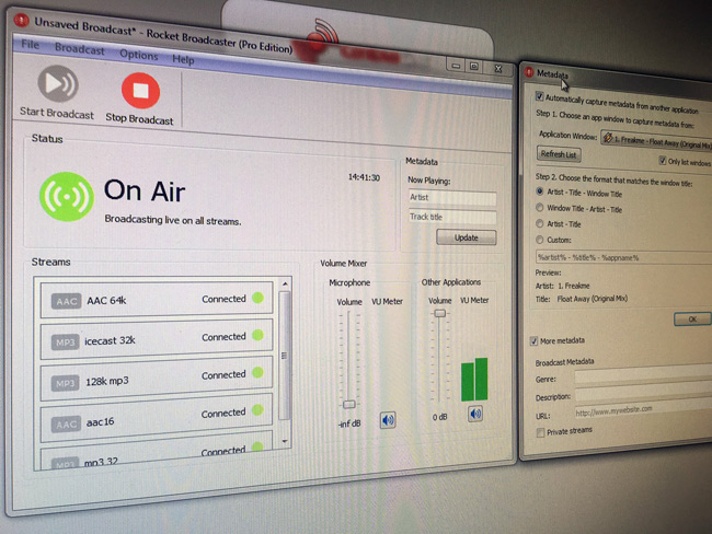 Rocket Broadcaster Encoder software