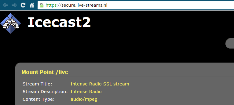 Nieuw SSL streaming